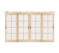 vidaXL Sliding Door Hardware Kit 366 cm Stainless Steel Silver