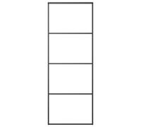 vidaXL Sliding Door Frosted ESG Glass and Aluminium 76x205 cm Black