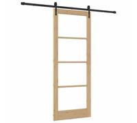 vidaXL Sliding Door Manual ORKDAL Brown 83 x 211 cm, Dining Room, Contemporary Sliding Door, Functional Divider, Mobile Barrier, Modern Design Element, Smooth Transition