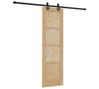 vidaXL Sliding Door ORKDAL Beige 61 x 198.5 cm Solid Pine Wood, Elegant Living Room Door, Rectangular Sliding Entry, Pine Wood Finish, Steel Reinforced, Quiet Smooth Slide Hardware