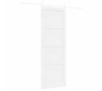 vidaXL Sliding Door ORKDAL White 83 x 232 cm Solid Pine Wood, Elegant Sliding Door, Durable Modern Partition, Innovative Indoor Room Divider, Stylish Space Efficient System, Quiet Operation