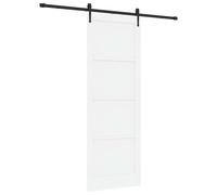 vidaXL Sliding Door ORKDAL White 83 x 232 cm Solid Pine Wood, Modern Rectangular Pine Wood Door, Sliding Partition, Functional Room Separator, Stylish Interior Feature, Minimalist Decor