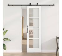 vidaXL Sliding Door ORKDAL White and Black 61 x 198.5 cm