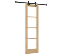 vidaXL Sliding Door with Fittings 61 x 198.5 cm Solid Pine Wood