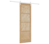 vidaXL Sliding Door with Hardware 78 x 232 cm Solid Pine Wood