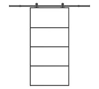 vidaXL Sliding Door with Hardware Set 102.5x205 cm ESG Glass&Aluminium