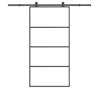 vidaXL Sliding Door with Hardware Set 102.5x205 cm ESG Glass&Aluminium