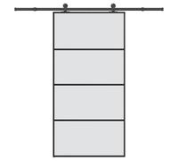 vidaXL Sliding Door with Hardware Set 102.5x205 cm ESG Glass&Aluminium