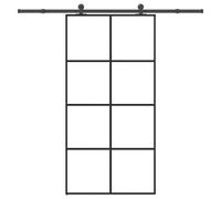 vidaXL Sliding Door with Hardware Set 102,5x205 cm ESG Glass&Aluminium