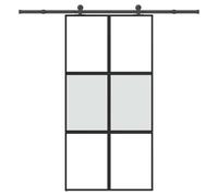 vidaXL Sliding Door with Hardware Set 102,5x205 cm Tempered Glass&Aluminium