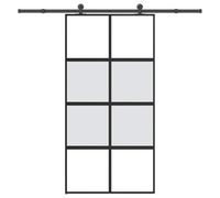 vidaXL Sliding Door with Hardware Set 102.5x205 cm Tempered Glass and Aluminium