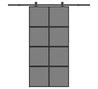 vidaXL Sliding Door with Hardware Set 102.5x205 cm Tempered Glass and Aluminium