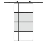 vidaXL Sliding Door with Hardware Set 102.5x205 cm Tempered Glass and Aluminium