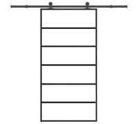vidaXL Sliding Door with Hardware Set 102x205 cm ESG Glass&Aluminium