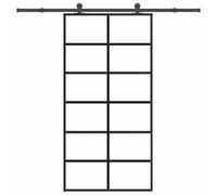 vidaXL Sliding Door with Hardware Set 102x205 cm ESG Glass&Aluminium