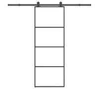 vidaXL Sliding Door with Hardware Set 76x205 cm ESG Glass&Aluminium