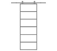 vidaXL Sliding Door with Hardware Set 76x205 cm ESG Glass&Aluminium