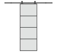 vidaXL Sliding Door with Hardware Set 76x205 cm ESG Glass&Aluminium