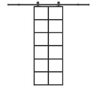 vidaXL Sliding Door with Hardware Set 76x205 cm ESG Glass&Aluminium