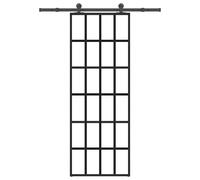 vidaXL Sliding Door with Hardware Set 76x205 cm ESG Glass&Aluminium