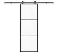 vidaXL Sliding Door with Hardware Set 76x205 cm ESG Glass&Aluminium
