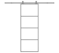 vidaXL Sliding Door with Hardware Set 76x205 cm ESG Glass&Aluminium