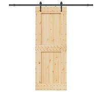 vidaXL Sliding Door with Hardware Set 85x210 cm Solid Wood Pine