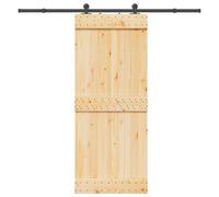 vidaXL Sliding Door with Hardware Set 85x210 cm Solid Wood Pine