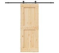 vidaXL Sliding Door with Hardware Set 85x210 cm Solid Wood Pine