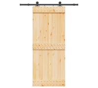 vidaXL Sliding Door with Hardware Set 85x210 cm Solid Wood Pine