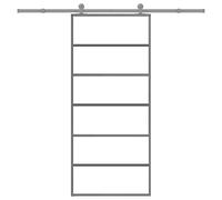 vidaXL Sliding Door with Hardware Set 90x205 cm ESG Glass&Aluminium