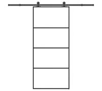 vidaXL Sliding Door with Hardware Set 90x205 cm ESG Glass&Aluminium