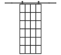 Sliding Door with Hardware Set Home Barn Door ESG Glass and Aluminium vidaXL