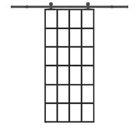 vidaXL Sliding Door with Hardware Set 90x205 cm ESG Glass&Aluminium