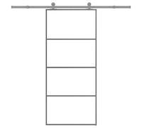 vidaXL Sliding Door with Hardware Set 90x205 cm ESG Glass&Aluminium
