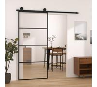 Vidaxl Sliding Door With Hardware Set 90X205 Cm Esg Glass&aluminium Sliding Doors