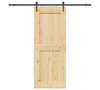 vidaXL Sliding Door with Hardware Set 90x210 cm Solid Wood Pine