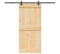 vidaXL Sliding Door with Hardware Set 95x210 cm Solid Wood Pine