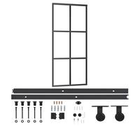 vidaXL Sliding Door with Hardware Set ESG Glass&Aluminium Sliding Door System