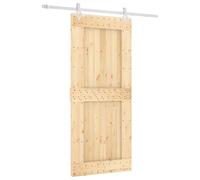 vidaXL Sliding Door with Hardware Set Interior Door Barn Door Solid Wood Pine