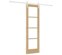 vidaXL Sliding door with hardware set "ORKDAL", solid wood and glass