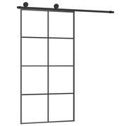 Sliding Door with Hardware Set 102.5x205 cm ESG Glass and Aluminium vidaXL