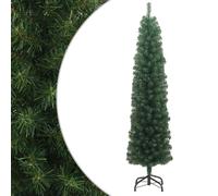 vidaXL Slim Artificial Christmas Tree with Stand Green 240 cm PVC Xmas Tree