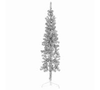 (silver, 150 cm) vidaXL Slim Artificial Half Christmas Tree with Stand Xmas Artificial Tree