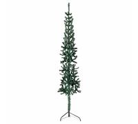 Vidaxl Slim Artificial Half Christmas Tree With Stand Green 180 Cm, Green