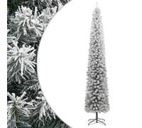 vidaXL Slim Christmas Tree with Stand and Flocked Snow 270 cm PVC