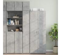 vidaXL Slim Storage Cabinet Concrete Grey 30x42.5x225 cm Engineered Wood