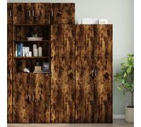 vidaXL Slim Storage Cabinet Smoked Oak 45x42.5x225 cm Engineered Wood