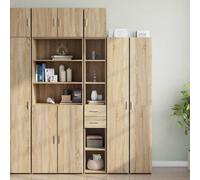 vidaXL Slim Storage Cabinet Sonoma Oak 30x42.5x225 cm Engineered Wood