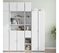 vidaXL Slim Storage Cabinet White 30x42.5x225 cm Engineered Wood